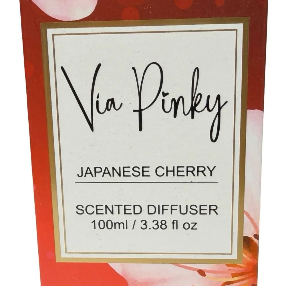 Via Pinky Japanese Cherry Scented Diffuser - 3.38 fl oz / 100 ml